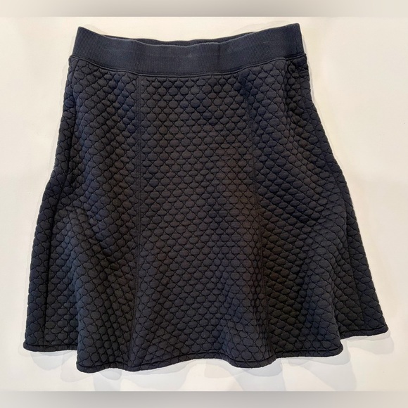 Uniqlo Dresses & Skirts - Uniqlo Black Quilted Puffed Diamond Textured Flounced Midi Skirt Flared Medium